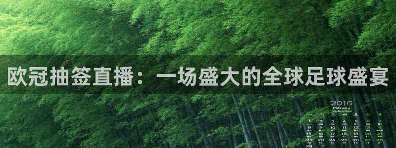 说球帝app官网下载：欧冠抽签直播：一场盛大的全球足球盛宴